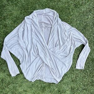 Free People Dolman Knit Wrap Sweater Grey Gray XS Extra Small